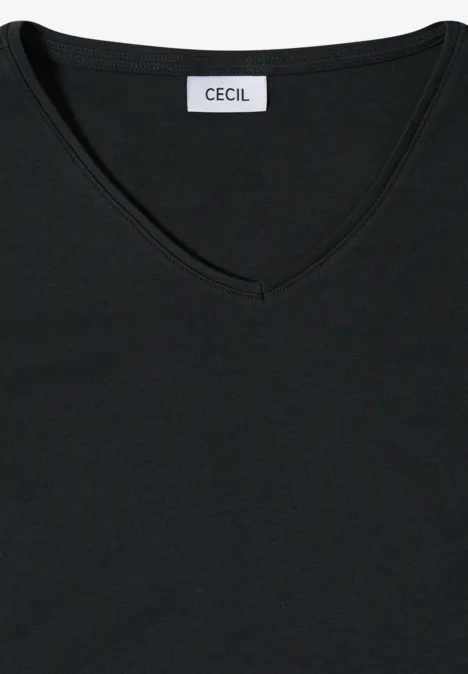 Basic T-Shirt aus Baumwolle palm breeze green