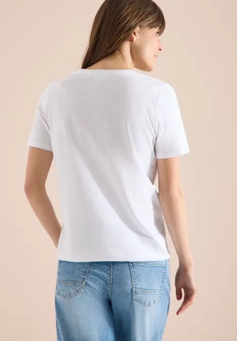 Basic Shirt im Tunika-Look White Basic Shirt im Tunika-Look White