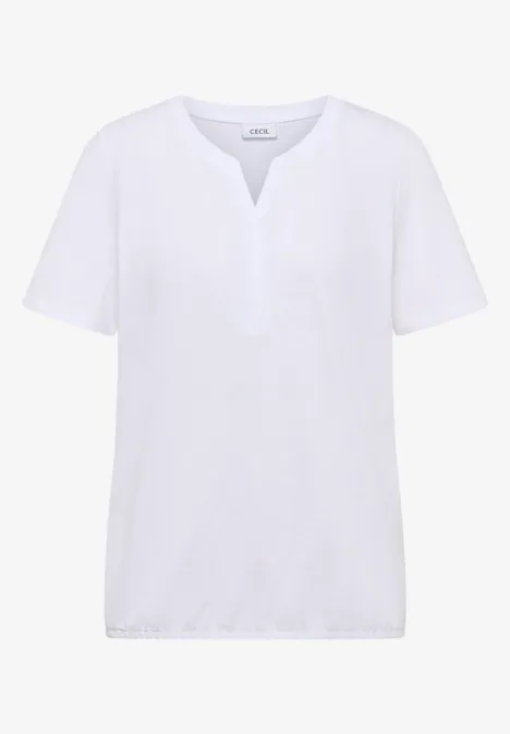 Basic Shirt im Tunika-Look White Basic Shirt im Tunika-Look White