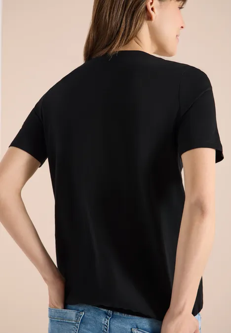 Basic Shirt im Tunika-Look Black