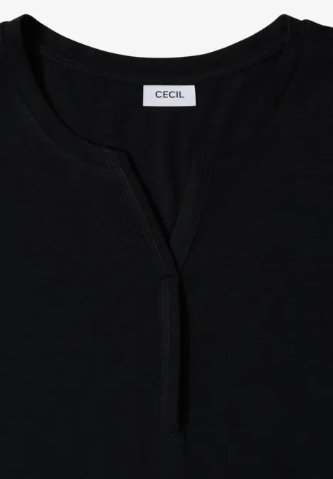 Basic Shirt im Tunika-Look Black