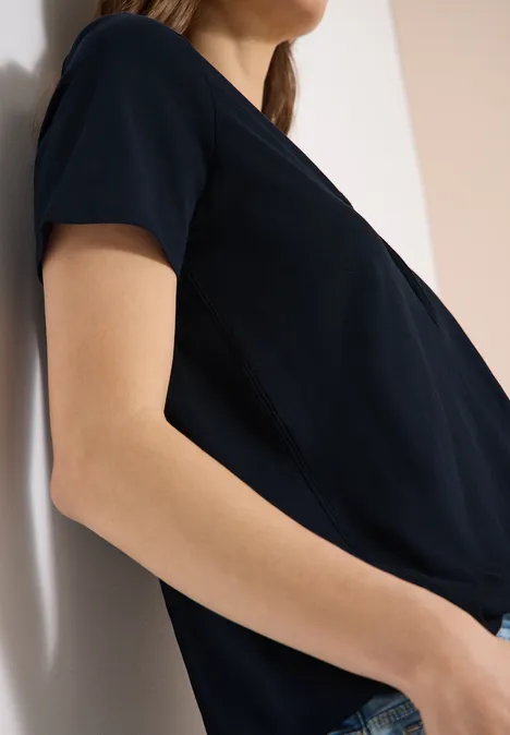 Basic Shirt im Tunika-Look universal blue Basic Shirt im Tunika-Look universal blue