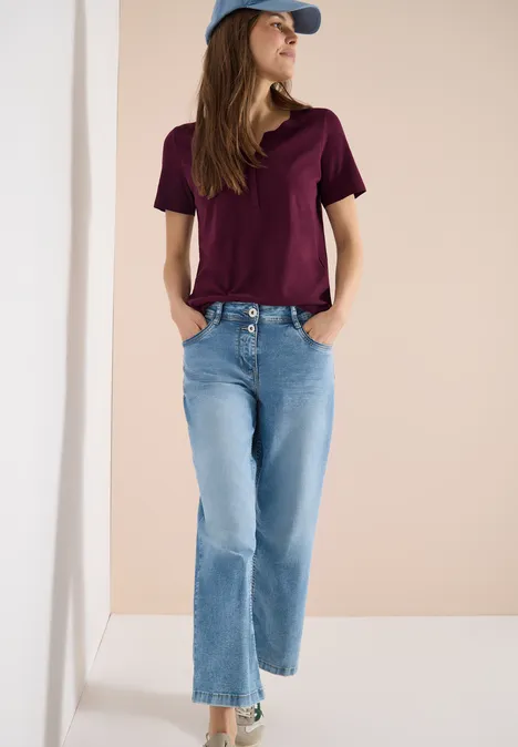 T-shirt de base au look tunique sweet grape red