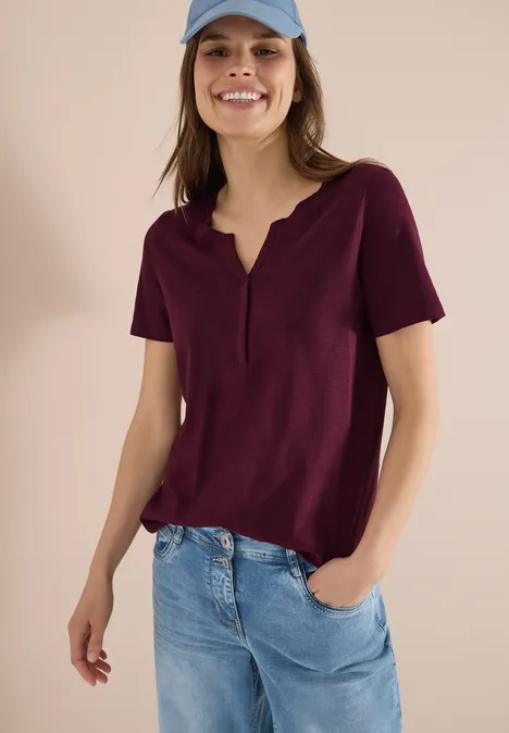T-shirt de base au look tunique sweet grape red