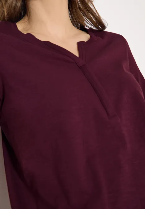 T-shirt de base au look tunique sweet grape red
