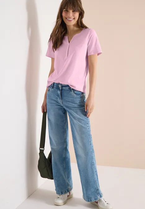 Basic Shirt im Tunika-Look light blush rose Basic Shirt im Tunika-Look light blush rose