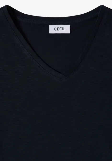 Basic Shirt met V-hals universal blue