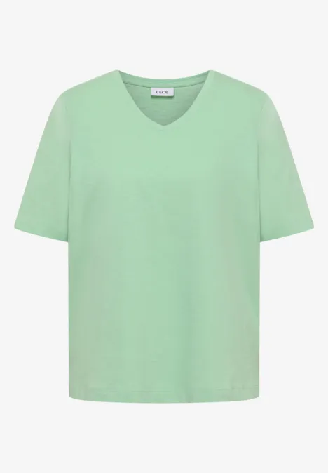 Basic Shirt met V-hals juicy lime Mintgroen T-shirt met V-hals en korte mouwen.