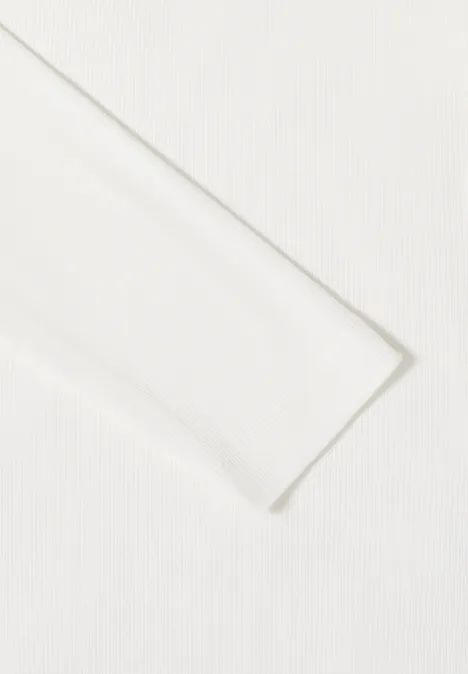 Rippsthirt in Unifarbe vanilla white Rippsthirt in Unifarbe vanilla white