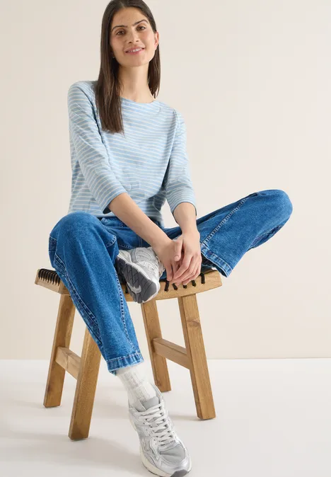 Gestreiftes Shirt light sky blue Gestreiftes Shirt light sky blue