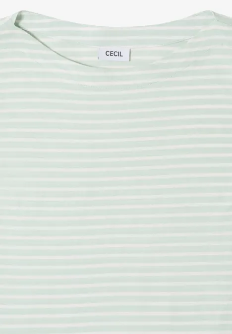 Gestreept shirt grove green