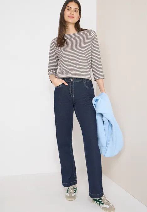 Gestreept shirt urban taupe