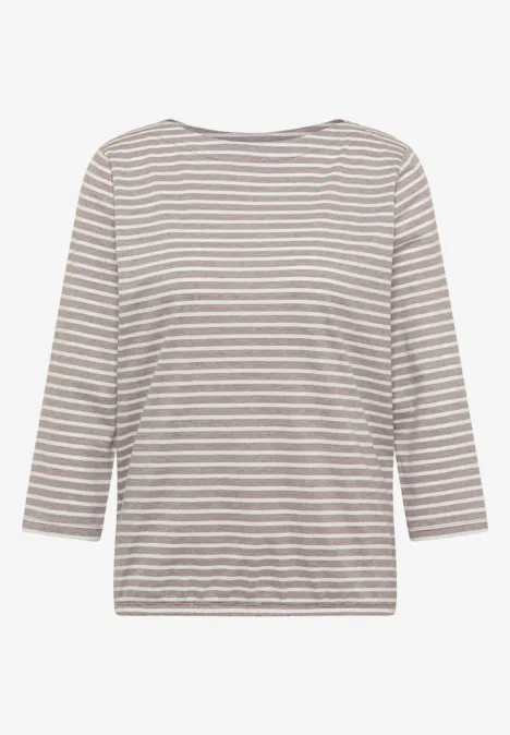 Gestreept shirt urban taupe