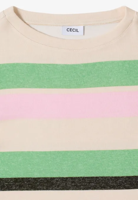 T-shirt à rayures raw khaki