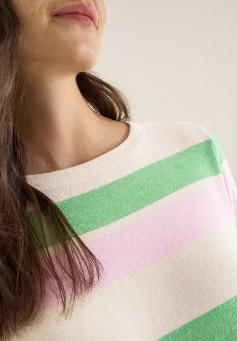 T-shirt à rayures raw khaki