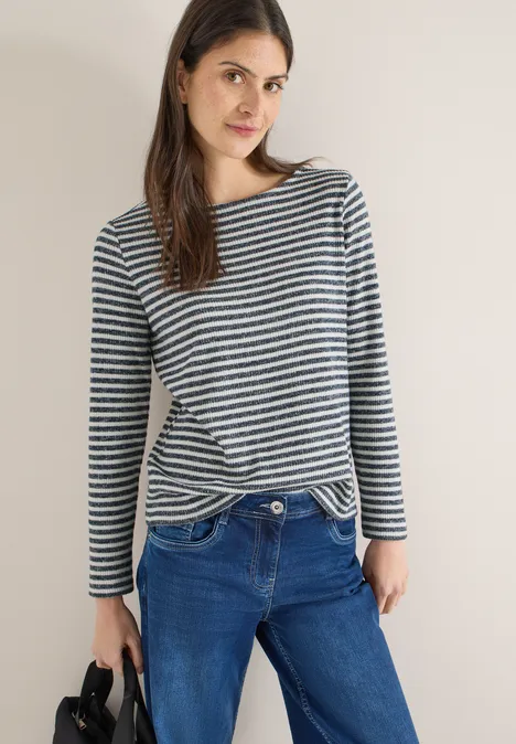 T-shirt à rayures universal blue melange