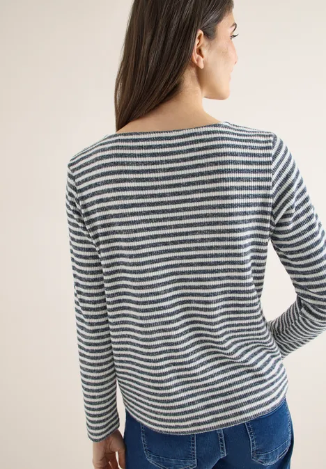 T-shirt à rayures universal blue melange