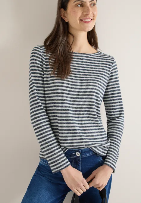 T-shirt à rayures universal blue melange