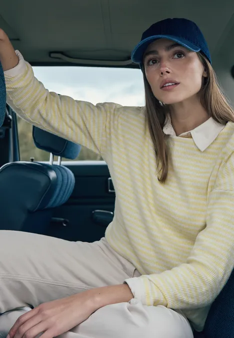 Koszula w paski iced yellow melange