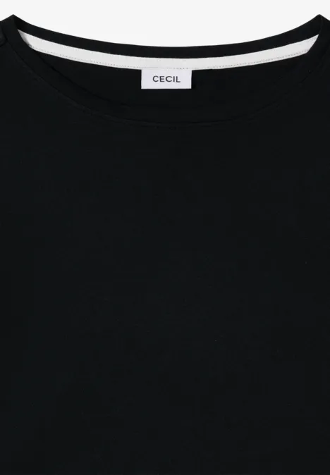 Shirt in effen kleur Black