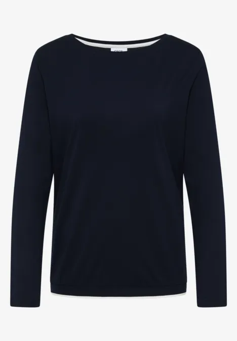 Shirt in Unifarbe universal blue