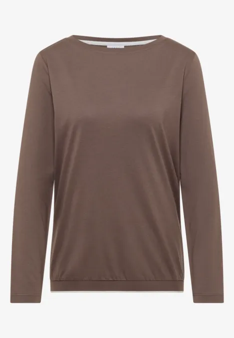 Shirt in effen kleur urban taupe