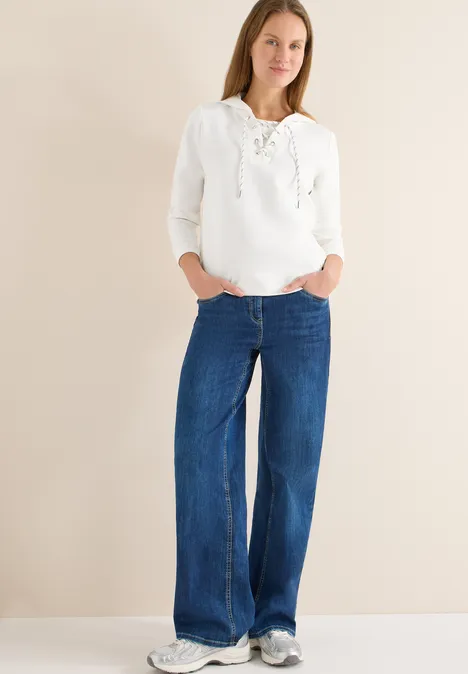 Bluza Hoodie ze sznurkami vanilla white