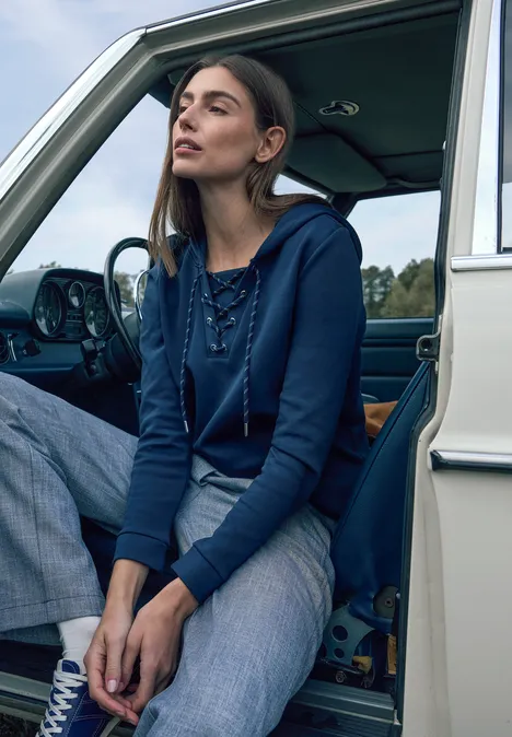 Bluza Hoodie ze sznurkami universal blue