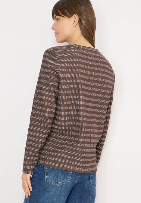 Gestreiftes Shirt urban taupe