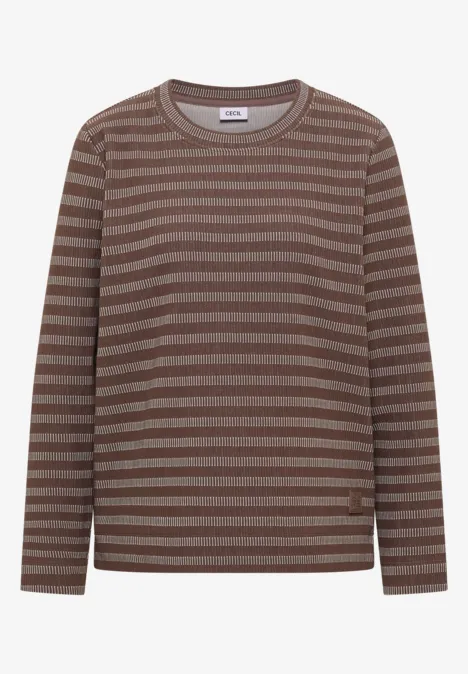Gestreiftes Shirt urban taupe