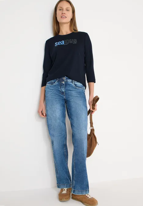 T-Shirt mit Frontprint universal blue T-Shirt mit Frontprint universal blue