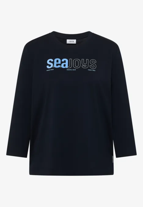 T-Shirt mit Frontprint universal blue T-Shirt mit Frontprint universal blue