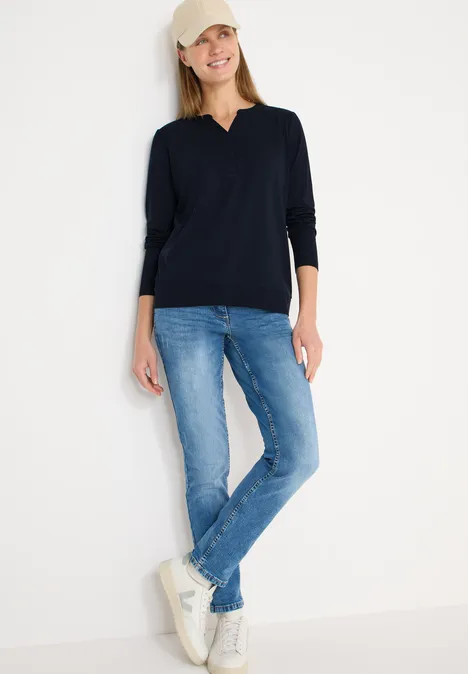 Shirt im Tunika-Look universal blue