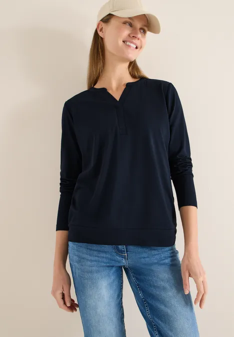 Shirt im Tunika-Look universal blue