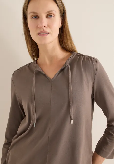 Shirt im Tunika-Look urban taupe