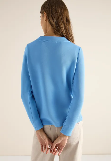 Shirt mit Tape-Detail fountain blue