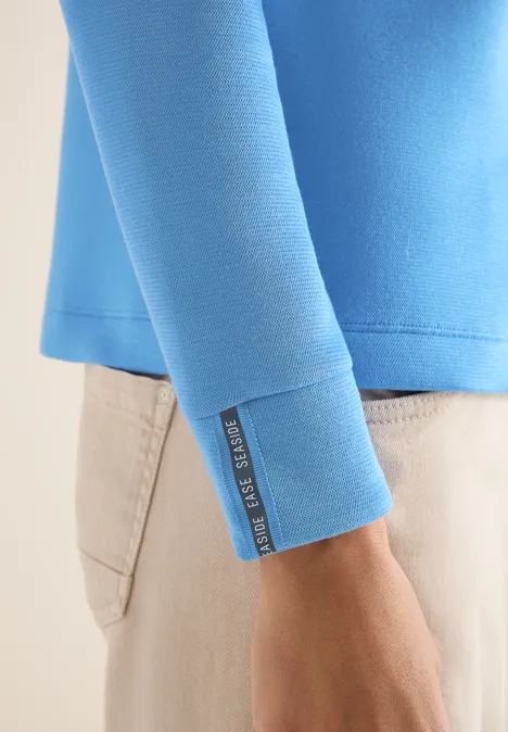 Shirt mit Tape-Detail fountain blue
