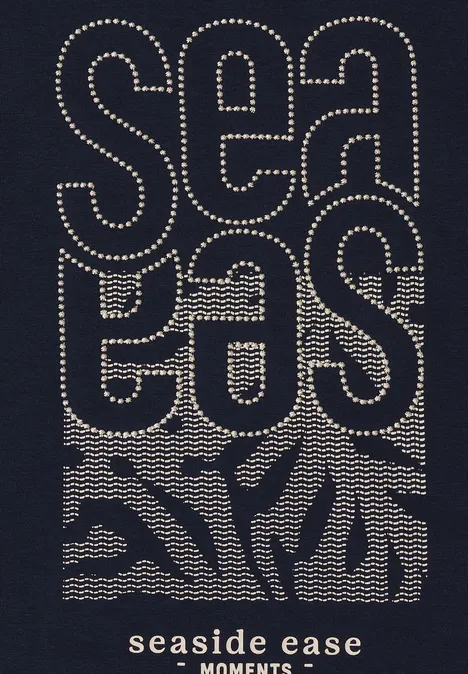 Shirt met borduursel universal blue Shirt met borduursel universal blue