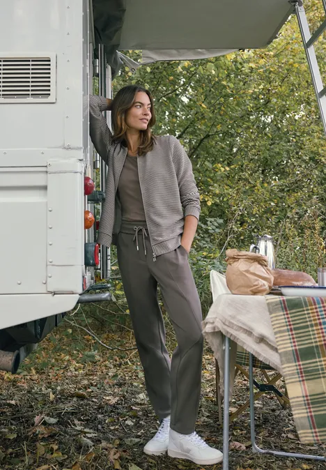 Gestreifte Jacke urban taupe Gestreifte Jacke urban taupe