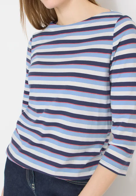 Gestreiftes Shirt sporty denim blue Gestreiftes Shirt sporty denim blue