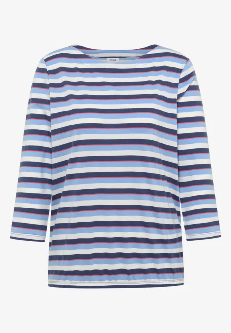 Gestreiftes Shirt sporty denim blue Gestreiftes Shirt sporty denim blue