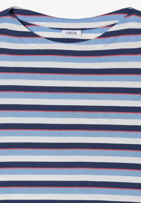 Gestreiftes Shirt sporty denim blue Gestreiftes Shirt sporty denim blue