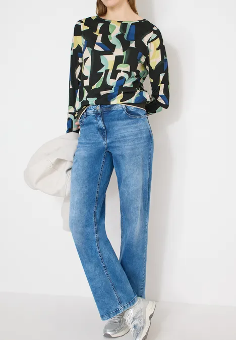 Gemustertes Shirt raw khaki