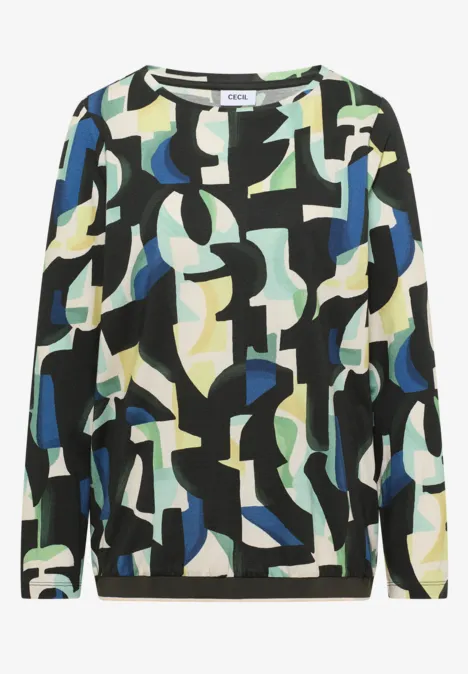 Gemustertes Shirt raw khaki