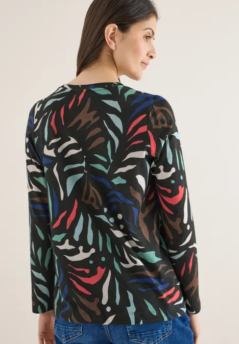 Gemustertes Shirt raw khaki