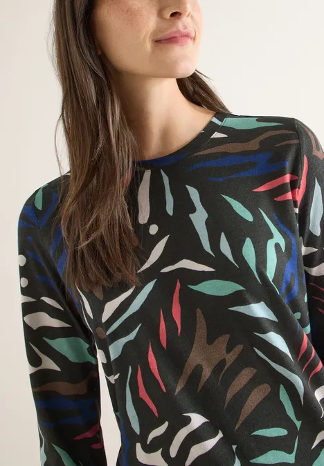 Gemustertes Shirt raw khaki