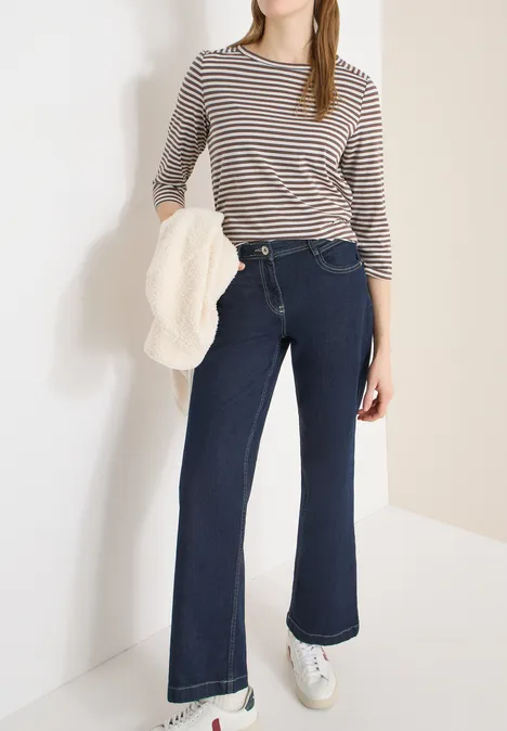 T-shirt à rayures urban taupe