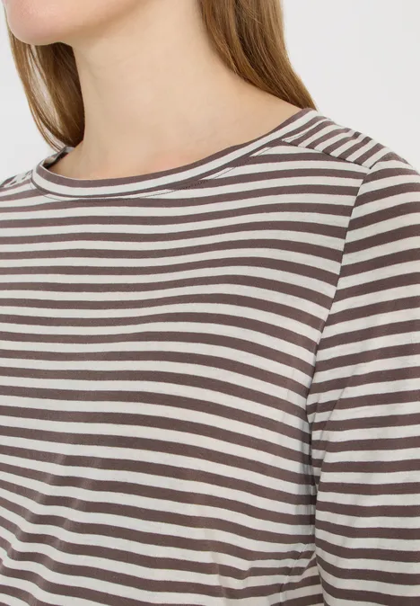 T-shirt à rayures urban taupe