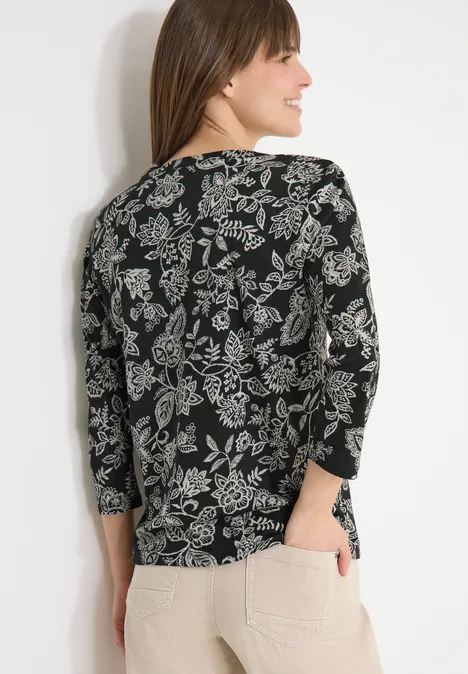 Gemustertes Shirt raw khaki