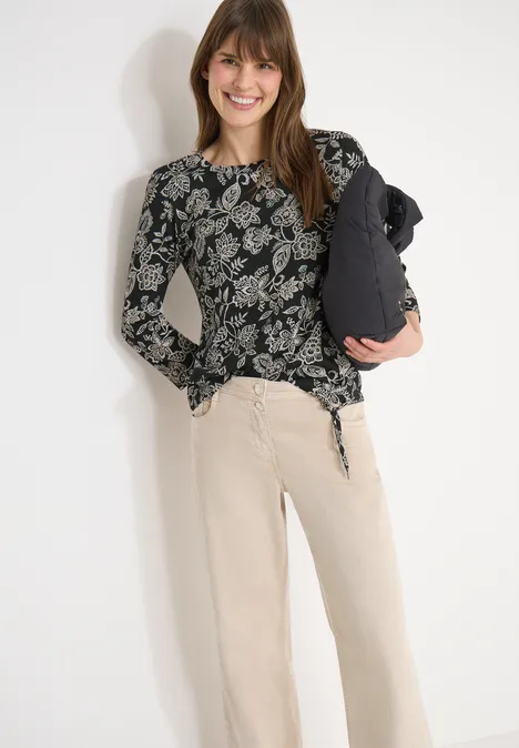 Gemustertes Shirt raw khaki